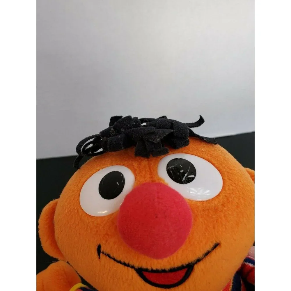 Sesame Street Ernie Plush - 10 Inch- Soft - Burt and Ernie- Cuddly -Vintage 2002